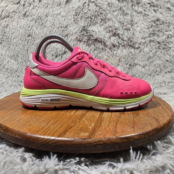 2014 NIike Dual Fusion Women Size 7 Y2K Style Pink Leather Low Shoes 631764-617 - Picture 10 of 13